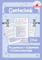Vorschau - Stundenentwürfe - Gentechnik Arbeitsblätter + Stundenverlaufsplan - Deckblatt
