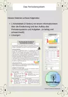 Vorschau - Arbeitsblätter - Arbeitsblatt: Der Aufbau des Periodensystems (+ Lösungen) - Deckblatt