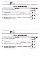 Vorschau - Arbeitsblätter - Fehler im Anschreiben Bewerbung - Seite 1