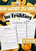 Vorschau - Arbeitsblätter - Ein Wort zu viel - Im Frühling - Deckblatt