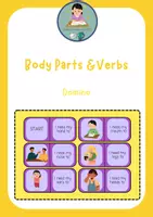 Vorschau - Spiele - Body Parts and Verbs - Domino - Deckblatt