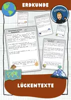 Vorschau - Arbeitsblätter - Erdkunde: Lückentexte für Grundschüler - Deckblatt