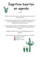 Voorbeeld - Dagritmekaarten + agenda thema cactus - Pagina 1