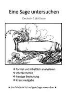 Vorschau - Arbeitsblätter - Eine Sage untersuchen, interpterieren und kreativ gestalten - Deckblatt