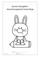 Vorschau - Arbeitsblätter - Übungsheft: abwechslungsreiche Satzanfänge (inklusive Merkblatt) - Seite 2