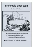 Vorschau - Arbeitsblätter - Merkmale einer Sage - mit Beispielen anschaulich erklärt - Deckblatt
