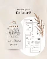Voorbeeld - Educatief pakket letter B + gratis woordkaarten - Pagina 1