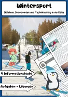 Vorschau - Arbeitsblätter - Wintersportarten: Skifahren und Snowboarden - Deckblatt