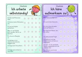 Vorschau - Fördermaterial/Inklusion - Individualziele/Wochenziele --> Checkliste mit Kriterien - Seite 1