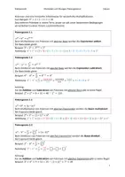 Vorschau - Arbeitsblätter - Merkblatt und Übung Potenzgesetze - Deckblatt