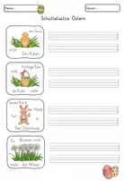 Vorschau - Stationenlernen - Schüttelsätze zum Thema Ostern - Deckblatt