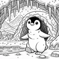 anteprima - Materiale per pittura e bricolage - Pinguino Disegni da Colorare (50 illustrazioni) - Pagina 1