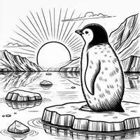 anteprima - Materiale per pittura e bricolage - Pinguino Disegni da Colorare (50 illustrazioni) - Pagina 3