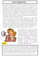 Vorschau - Arbeitsblätter - Pop Art: Moderne Kunst, Andy Warhol, Konsumismus - Seite 1