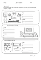 Vorschau - Arbeitsblätter - At Home Bundle: living room, bathroom, kitchen, bathroom Gesamtpaket - Seite 3