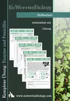 Vorschau - Arbeitsblätter - Stoffwechsel - Komplexe Übung - Enzyme und Penicillin - Deckblatt