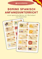Vorschau - Spiele - Bilderdomino Spanisch Anfangsunterricht - Deckblatt