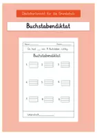 Vorschau - Arbeitsblätter - Buchstabendiktat - Deckblatt