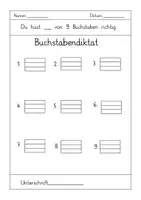 Vorschau - Arbeitsblätter - Buchstabendiktat - Seite 1