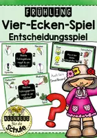 Vorschau - Spiele - Vier-Ecken-Spiel Frühling Grundschule – Bewegungsspiel & Entscheidungsspiel (Klasse 2–3) | Frühling Unterricht Ideen - Deckblatt