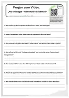 Vorschau - Arbeitsblätter - Fragen zu: NS Ideologie – Nationalsozialismus - Deckblatt