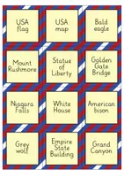 anteprima - Flashcard - USA Matching Pairs Game / Gioco di memoria (inglese) - Pagina 2