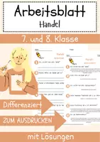 Vorschau - Arbeitsblätter - Handel Arbeitsblatt 7. & 8. Klasse Warenverkehr AB mit Lösungen - Deckblatt