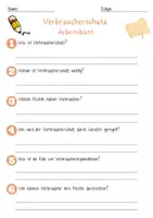 Vorschau - Arbeitsblätter - Verbraucherschutz Arbeitsblatt 7. & 8. Klasse Verbraucherrechte AB mit Lösungen - Seite 1