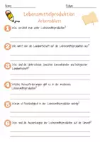 Vorschau - Arbeitsblätter - Lebensmittelproduktion Arbeitsblatt 7. & 8. Klasse Agrarwirtschaft AB mit Lösungen - Seite 1