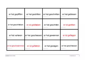 Vorschau - Fördermaterial/Inklusion - Lernkarten Perfekt, 36 Verben - Seite 2