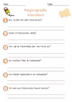 Vorschau - Arbeitsblätter - Körpersprache Arbeitsblatt 7. & 8. Klasse Mimik AB mit Lösungen - Seite 1
