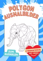 Vorschau - Arbeitsblätter - Polygon Art Tiere Mandala Motiv Ausmalbilder Kunst - Deckblatt