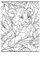 Vorschau - Arbeitsblätter - Polygone Tiere Art geometrische Kunst Bilder Mandala ausmalen - Seite 2