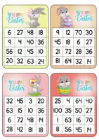 Vorschau - Spiele - Mathespiel - Bingo - Vorlage Ostern - Einmaleins - Seite 1
