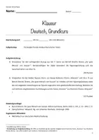 Vorschau - Klassenarbeiten - Klausur Q-Phase GK Vergleich Woyzeck Der gute Mensch von Sezuan mit EWH - Deckblatt