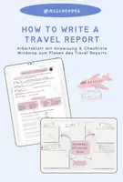 Vorschau - Arbeitsblätter - How to write a Travel Report - Deckblatt