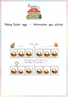 Vorschau - Arbeitsblätter - Hiding Easter eggs - Information gap activity - Deckblatt