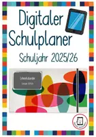 Vorschau - Lehrpläne/Lehrermaterial - Digitaler Schulplaner / Lehrerkalender / Unterrichtsplaner 2025/26 - Deckblatt