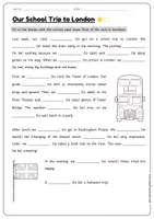 Vorschau - Arbeitsblätter - Our School Trip to London – Simple Past Lückentext (2-fach differenziert) - Seite 3