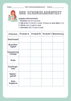 Vorschau - Arbeitsblätter - Der Schokoladentest - Stiftung Warentest - Deckblatt