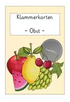 Vorschau - Bildkarten - DaZ: Klammerkarten - Wortschatz Obst (zweifach differenziert) - Deckblatt