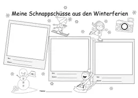 Vorschau - Mal- und Bastelvorlagen - Meine Schnappschüsse *Winter*-*Semesterferien*-*Winterferien* - Seite 1