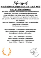 Vorschau - Poster - Masseinheiten Lernposters - Einfach die Masseinheiten - Lernposter - Seite 1