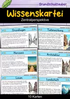 Vorschau - Bildkarten - Wissenskartei - Zentralperspektive | Kunst - Deckblatt
