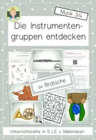 Vorschau - Stundenentwürfe - Reihe: Die Instrumentengruppen entdecken (Musik Klasse 3-4) - Deckblatt