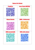 Vorschau - Arbeitsblätter - 12 QR-Codes für die Schule (ÜBERARBEITET!) - Deckblatt