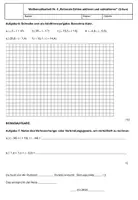 Vorschau - Klassenarbeiten - Mathearbeit Jahrgang 7: Rationale Zahlen addieren und subtrahieren - Seite 3