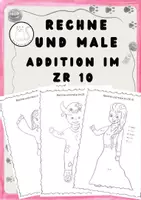 Vorschau - Arbeitsblätter - Rechne und male - Addition im Zahlenraum 10 - Deckblatt