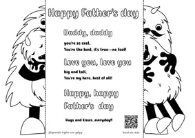 Vista previa - Manualidades / Dibujos para colorear - Father's day song and cards - página 2