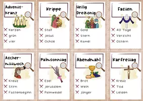Vorschau - Spiele - Das Kirchenjahr: Sag es nicht! Rätselspiel Ratekarten Ökumene - Seite 1